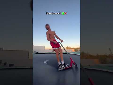 Obvs it doesn’t count but it was funny 🤣 #scooter #trampoline #shorts