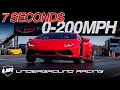(Turn volume up!)  0-200 mph in 7 seconds. Underground Racing Lamborghini Huracan Twin Turbo