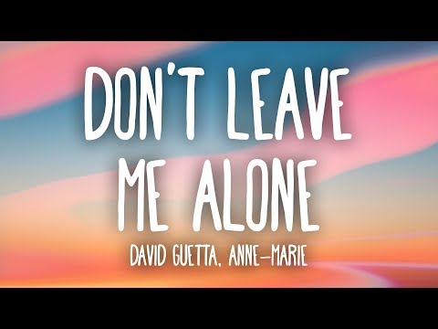 David Guetta, Anne-Marie – Don’t Leave Me Alone (Lyrics)