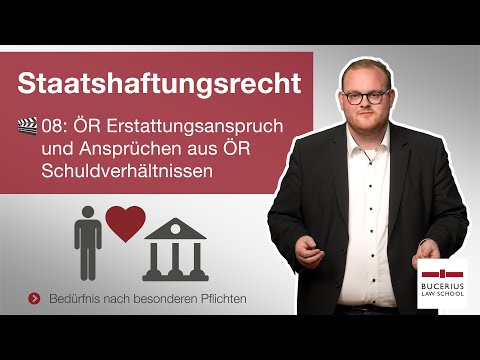 Erstattungsanspruch Anspruch aus ör Schuldverhältnis | 🎬 08 | Staatshaftungsrecht