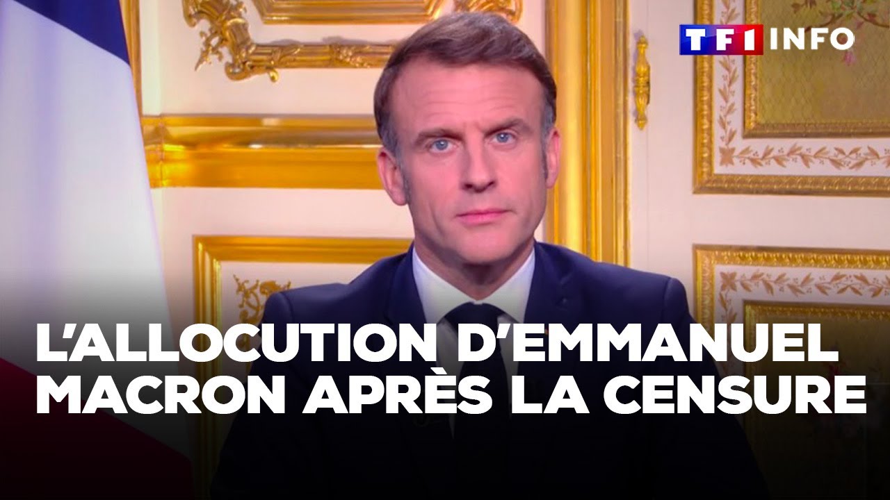 Allocution d'Emmanuel Macron après la censure du gouvernement Barnier｜TF1 INFO