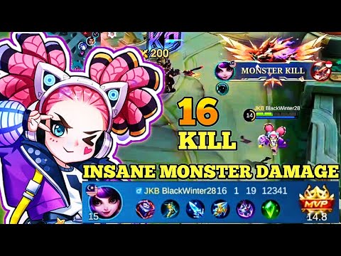 100% ANNOYING WITH 16 KILLS!! LYLIA NEW BUILD IS TOO INSANE DAMAGE | LYLIA BEST BUILD 2024 - MLBB