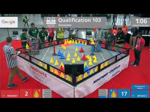 2018 VEXU Innovate Q103 - MASON1 vs MTSAC1 - 53 to 64