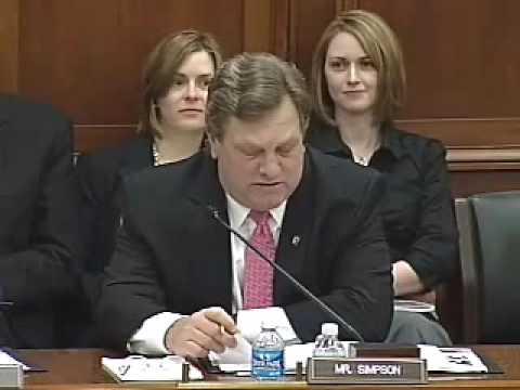 Arts Advocacy Day 2009 Congressional Hearing: Rep. Mike Simpson (R-ID)