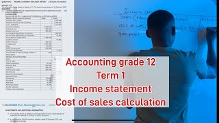 Grade 12 Accounting Term 1 | Income statement Cost of Sales Calculations