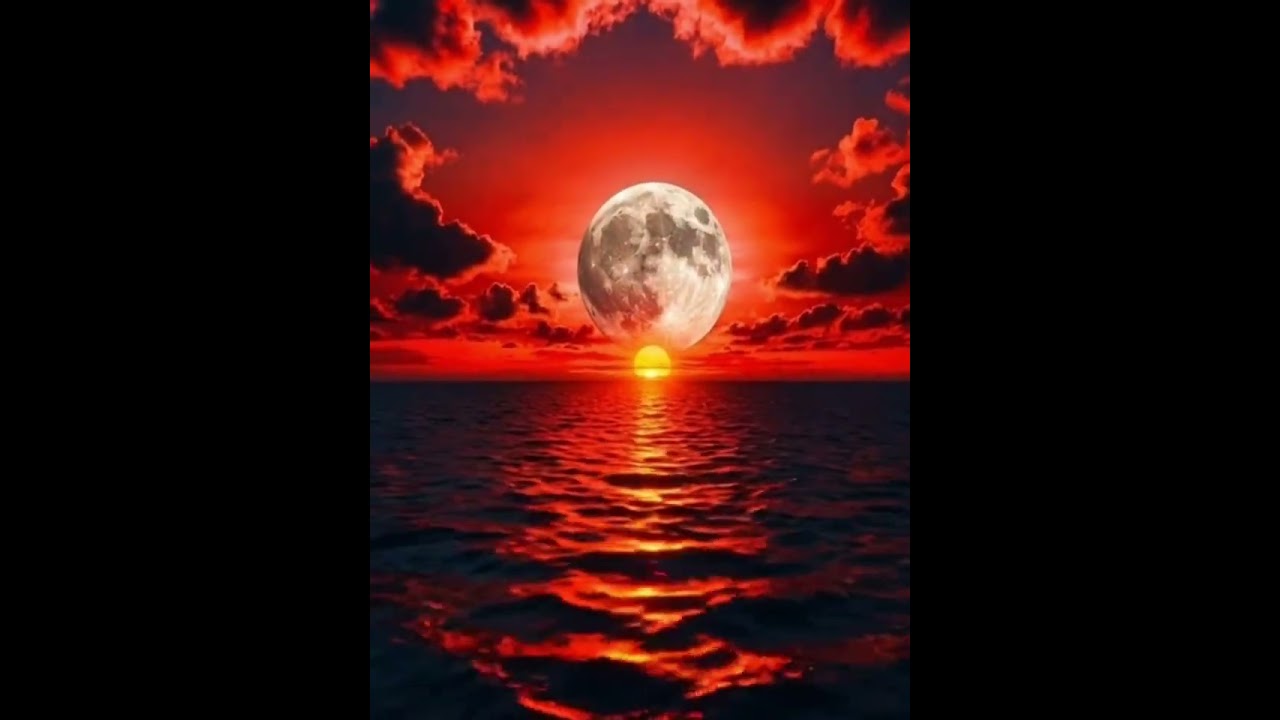 When the Moon Meets the Last Sunset