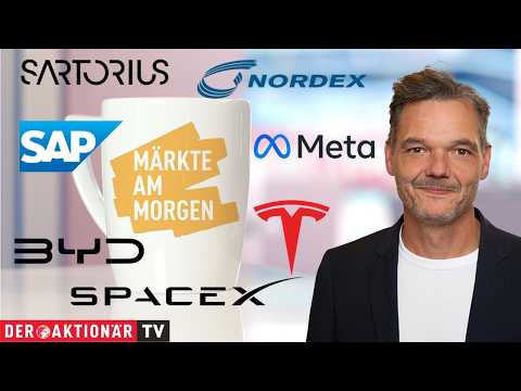 Märkte am Morgen: Öl, Meta, SpaceX, Tesla, BYD, SAP, Nordex, Sartorius
