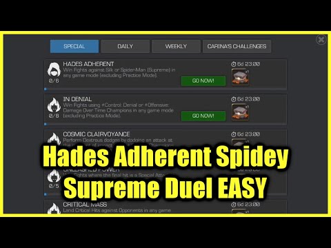 Hades Adherent Spidey Supreme Easy Duel Target | MCOC