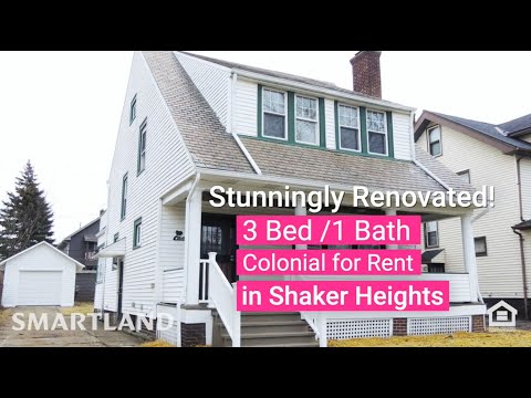 3 Bed/1 Bath Colonial Home for Rent in Shaker Heights. All Renovated!