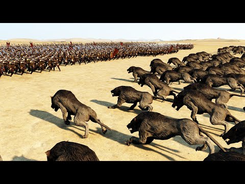 530 Warg Pack Vs 2,100 Serpent Warriors | Total War Attila | Rise Of Mordor