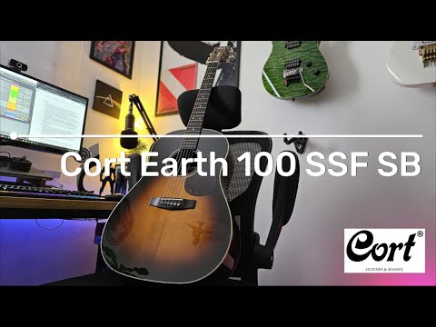 Cort Acoustics Earth 100SSF - SB, Dreadnought Slope Shoulder image 11