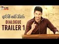 Bharat Ane Nenu DIALOGUE TRAILER 1 Mahesh Babu Kiara Advani Koratala Siva Telugu Cinema