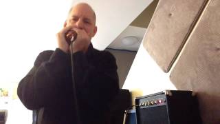 Blues Harp- Bobby Freedom Playing a Blues Shuffle in his Studio