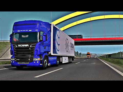 ETS2 1.39 - ProMods 2.51 - SCANIA R580 V8 by RJL - Trip: Płock - Piotrków Trybunalski