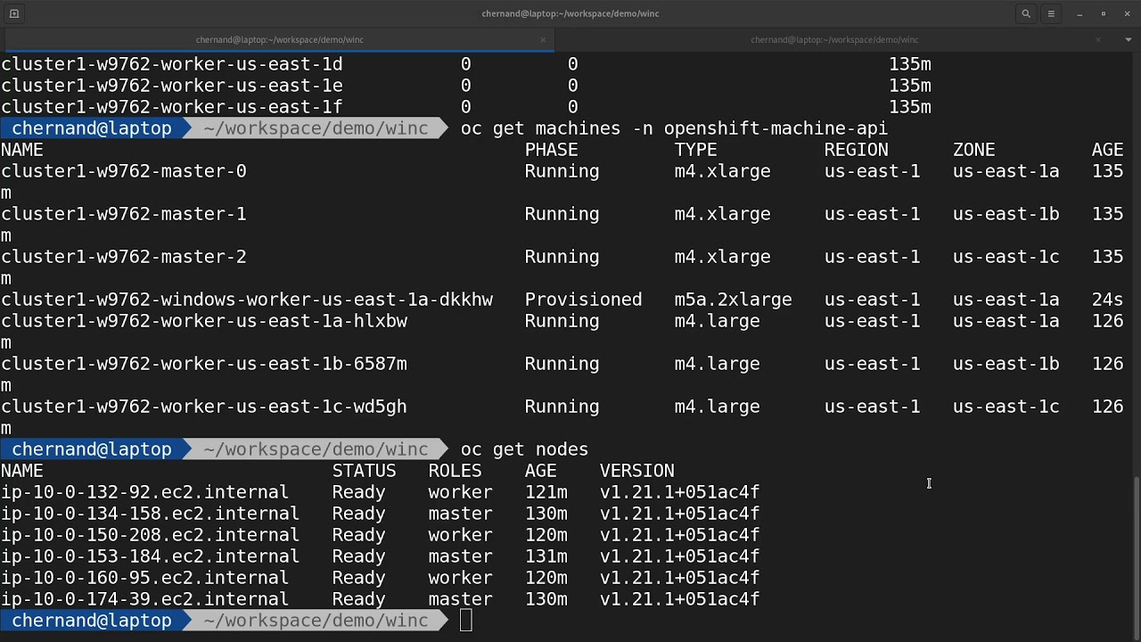 Windows Container Support for Red Hat OpenShift: Demo
