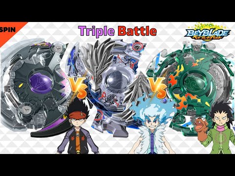 Beyblade Burst 【 Daigo VS Lui VS Ken 】 Tripie Battle 베이블레이드 버스트 ベイブレードバースト