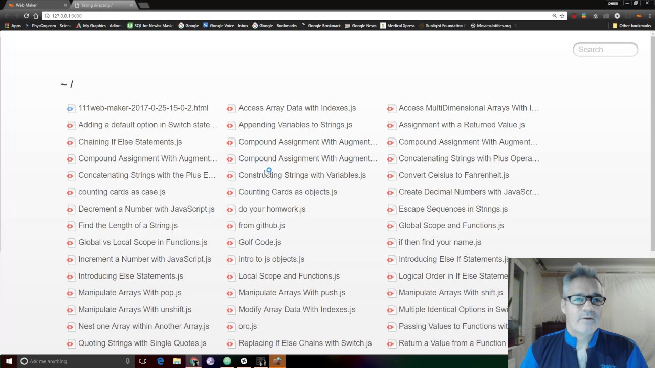 js script not working on atom but works on web maker Jan 27, 2017