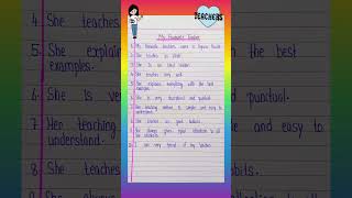 Download lagu My Favourite Teacher 10 lines essay in English #trending #english #handwriting mp3