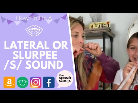 HOW TO FIX A LATERAL OR SLURPEE "S" SOUND: At Home Speech Therapy Activities for Adults and Toddlers