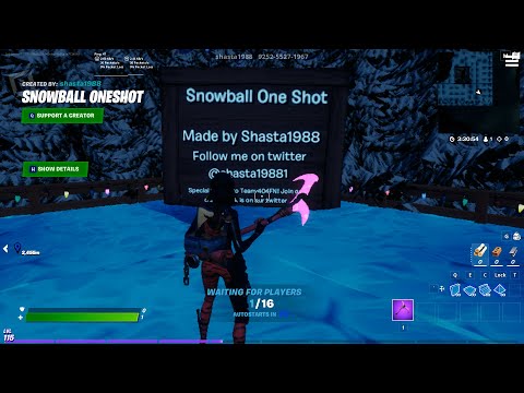 NEW Snowball Oneshot Map! Fortnite Creative
