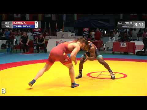 GOLD FS - 86 kg: A. DUDAROV (GER) v. Y. TORREBLANCA (CUB)