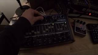 Video thumbnail for Minibrute + Little Big Muff Pi + Quadravox by johnsquibb