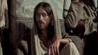 Jesus teaching in the temple, casting out demons - from the movie Jesus of Nazareth