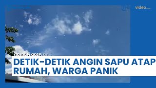 Detik-detik Atap Rumah Terbang Disapu Angin Kencang di Sungai Sipai Martapura, Buat Warga Panik