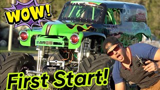The Biggest Grave Digger RC Car! First Start Up!!!