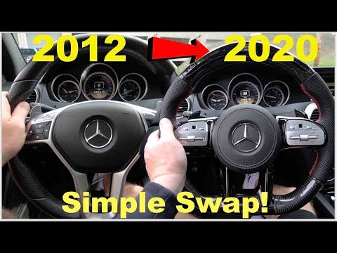 Best Upgrade For ANY Mercedes! From 2012 To 2020 C63 AMG Steering Wheel Swap! (Easy DIY W204 W205 )
