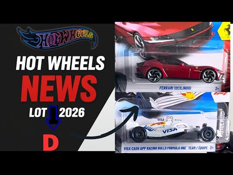 New Hot Wheels batch (D) 2026 with new Ferrari and F1 🙌 #hotwheels
