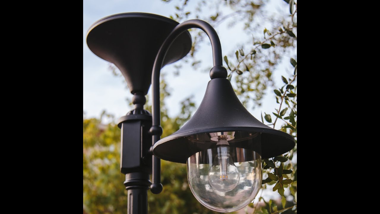 Video 1 Watch A Video About the Everest Black Outdoor Solar LED Pier Mount Lamp