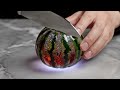 Ultra Realistic Glass Watermelon Cutting Super Satisfying ASMR Sounds Stress Relief Video