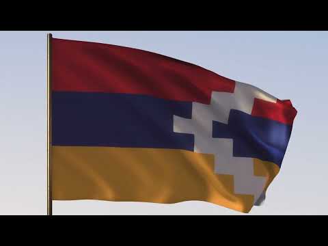 Artsakh Flag | Արցախի դրոշ | ROYALTY FREE [4K] 20 SEC LOOP