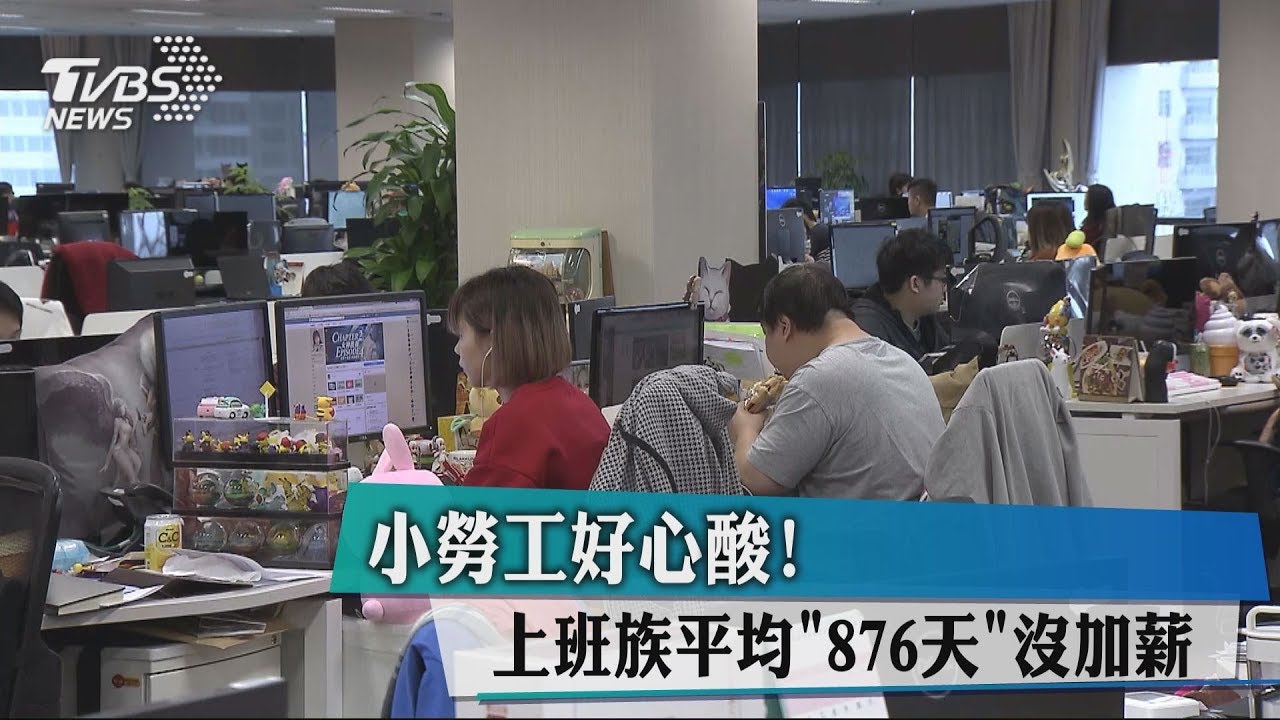 小勞工好心酸！　上班族平均「876天」沒加薪