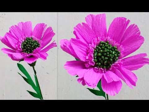 How to make Paper Flowers Pincushion Flower \ Scabiosa (flower 192)