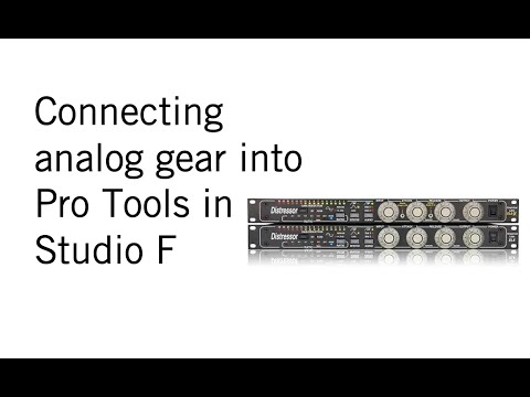 Connecting outboard analog gear into Pro Tools in Studio F
