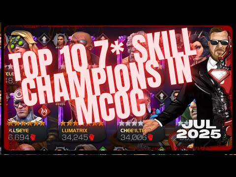 TOP 10 Skill Champions In MCOC! July 2025 MCOC Ranking Series Video 5!