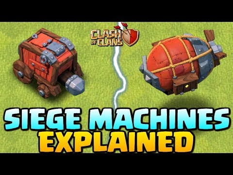 NEW SIEGE MACHINES EXPLAINED - Clash of Clans Update - How to use Siege Machine - CoC Town Hall 12!