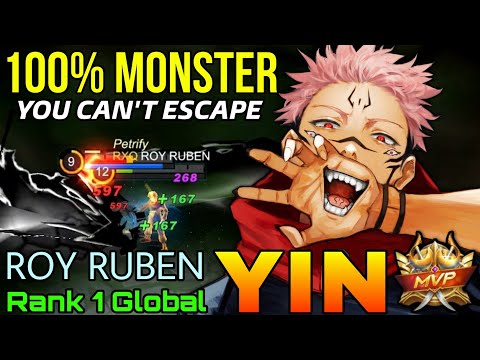 You Can't Escape Me! Yin Monster Offlane! - Top 1 Global Yin by ROY RUBEN - Mobile Legends