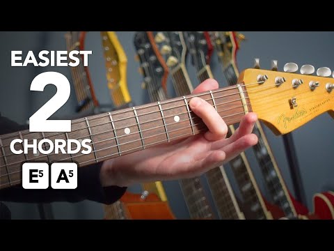 The EASIEST 2 Chords on ELECTRIC Guitar - 1 Finger ONLY!