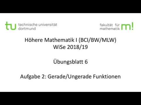 Übungsblatt 6, Aufgabe 2 -- TU Dortmund, Höhere Mathematik I (BCI/BW/MLW), WS2018/19 (ÜB6 A2)