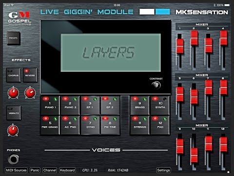 MKSensation   Live Giggin' Module, Rompler Demo for iPad