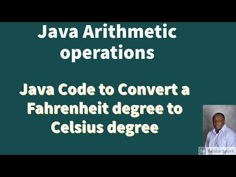 Java Arithmetic operations Syntax Java Code to Convert a Fahrenheit degree to Celsius degree