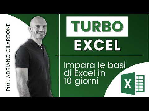 Presentazione corso EXCEL 1: come imparare le basi di EXCEL in 10 giorni con un metodo organizzato