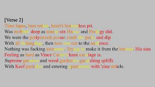 Earl Sweatshirt - Chum | Rhyme schemes