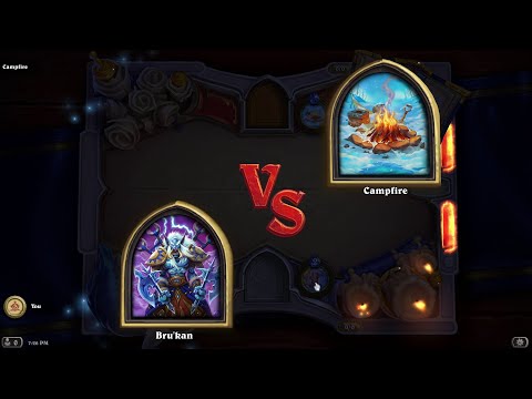Book of Mercenaries Bru'kan vs Campfire (Puzzle) | Hearthstone Book of Mercenaries