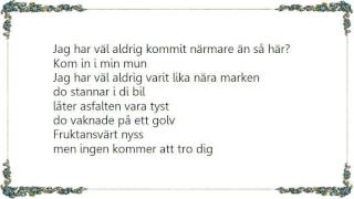 Kent - Ingen Kommer Att Tro Dig Lyrics