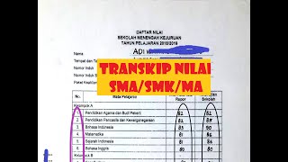 transkip nilai SMA/SMK/MA 2021_2020_2019