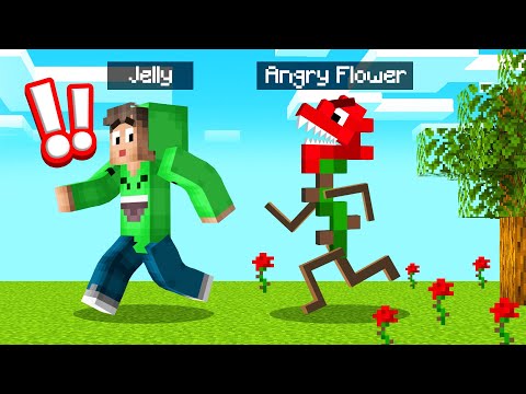 Jelly - FLOWERS Are ATTACKING US In MINECRAFT! (Scary)